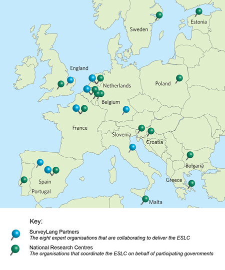 Map of participating countries